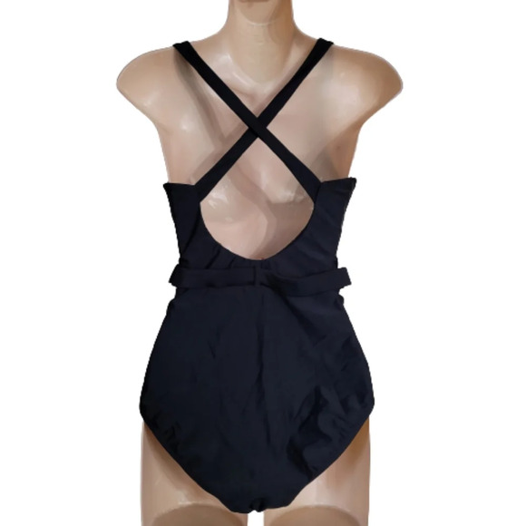 NOBO No Boundaries Black Belted One Piece Swimsuit Size Junior's Medium - Picture 2 of 8